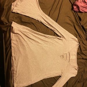 Two AE V-neck long sleeve tops